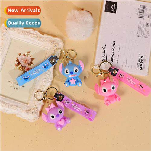 Stitch sitting  keychain car key pendant couple creative cut