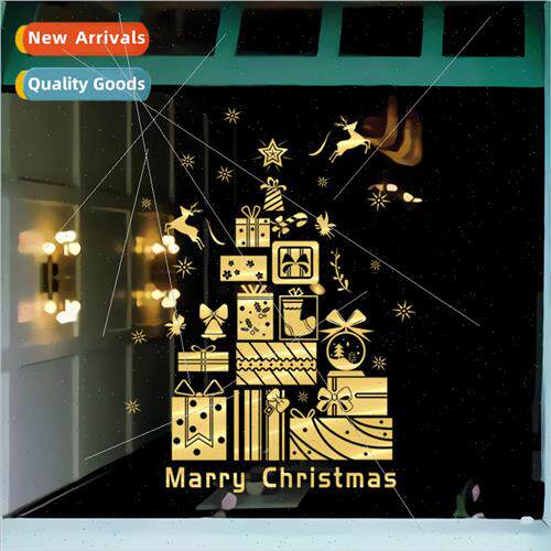 T509 Christmas glass stickers mall  window door stickers