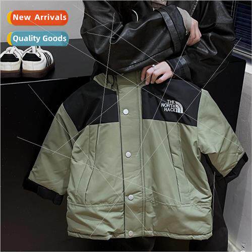 2023 winter new childrens workwear cool wind jacket boys han