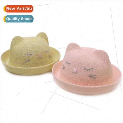 New baby cartoon kitten basin cap Childrens summer cute basi