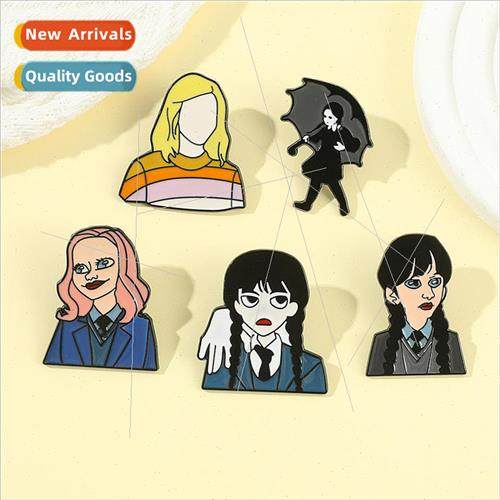 Wednesday Metal Pins Wednesday The Adams Family Baked Lacque