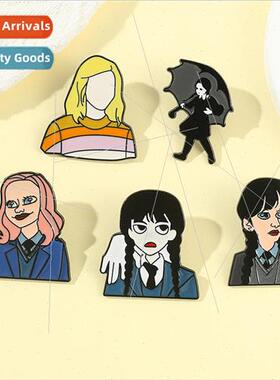 Wednesday Metal Pins Wednesday The Adams Family Baked Lacque