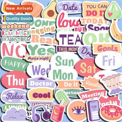 Dazzling words 65 handbook stickers cartoon creative cute ha
