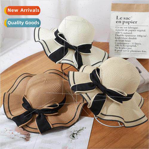 Straw hat female summer sun screen beach hat seaside sunshad
