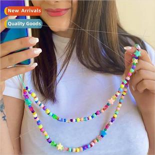 the new simple Fashionable glass colorful rice atmosphere