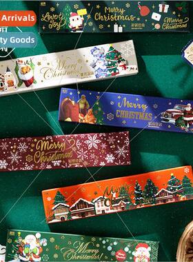 Long strip boxed stickers Christmas Story series Stamping ha