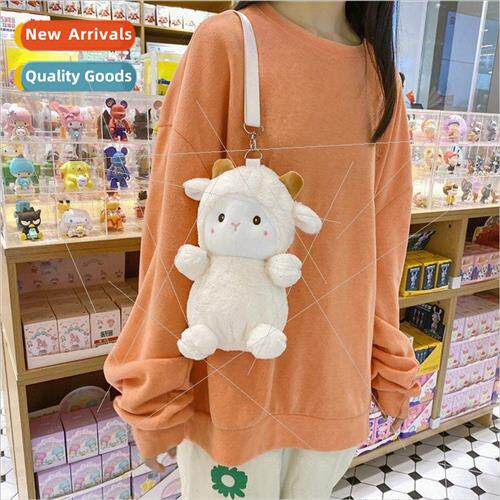 Small woolen fluffy bag female cartoon cute doll girl should