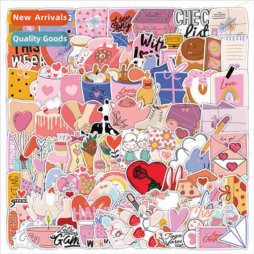 100 Valentines Day stickers cell phone water cup computer de