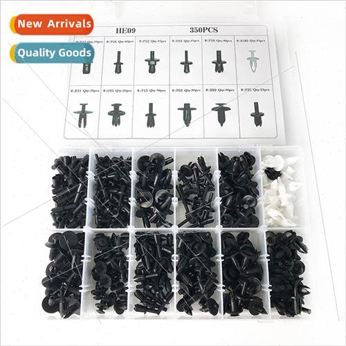 350PCS HE09 Automotive Plastic Expansion Threading Nails Scr