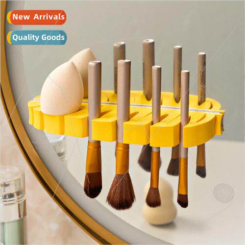 Creative Makeup Brush Organizer  Punch Paste Bathroom Toothb