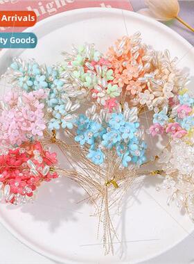 Dopamine colorful pearls color blocking small flower flower