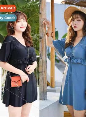 Summer new large plus fat big yards one-piece swimsuit femal