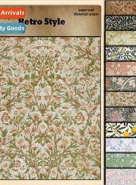 Box Decorative Material Paper 12 pcs William Morris Double A