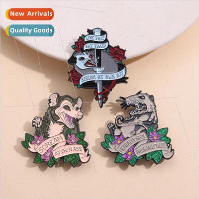 Animal Creative Shamrock Hamster Brooch Screaming Animal Bro