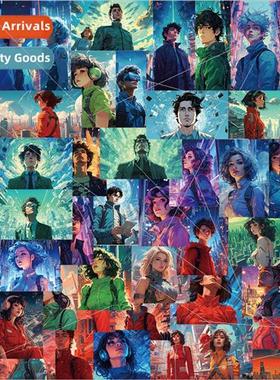 50 Kathy Weldon Futuristic Doodle Stickers Decorative Handbo