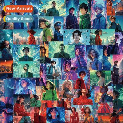 50 Kathy Weldon Futuristic Doodle Stickers Decorative Handbo