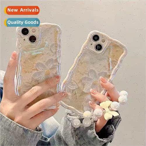 Light Matcha Green Oil Painting Flower IPhone15ProMax Twiste