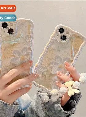 Light Matcha Green Oil Painting Flower IPhone15ProMax Twiste