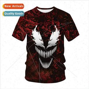 Summer Marvel New Movie Shirt Venom Mens Sports Printed