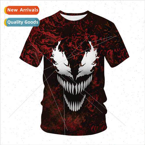 Summer New Marvel Movie Venom T-Shirt 3D Mens Printed Sports