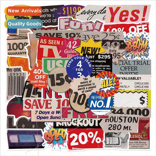 50pcs of pop  stickers personalized decorative luggage noteb