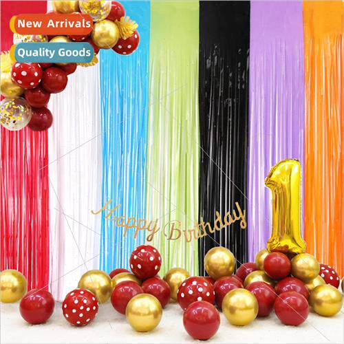 New 2 meters colorful rain curtains birthday party decoratio