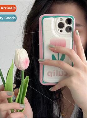 适用 iphone13pro max a pink tulip apple 12 phone case 11 sim