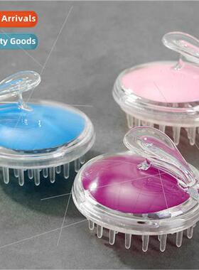 Home Bathroom Hair Washing Massage Brush Crystal Clear Soft