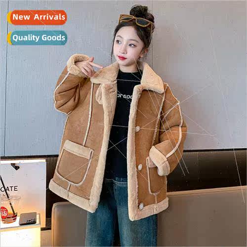 Girls fall and winter jacket 2023 new middle and large child