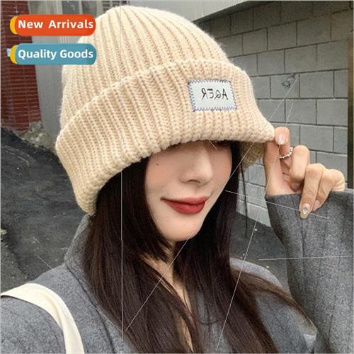 Woolen cap children Korea thickened labeling knitted ear pro