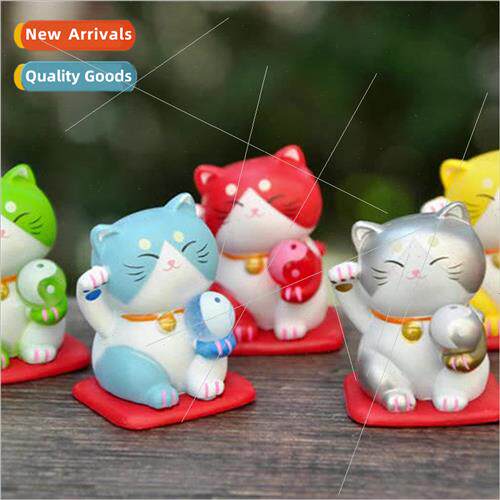 Cartoon beckoning cat hands office boy toy small ornaments c