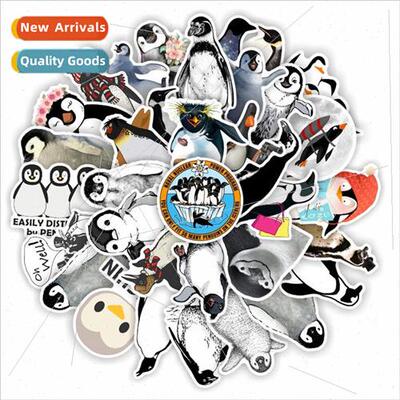 50 new emperor penguin cartoon Antarctic luggage stickers cu