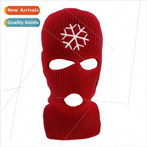 Winter snowflake Christmas e three-hole knitted hat Christma