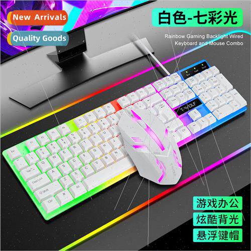 Thunder Wolf TF230 Illuminated Keyboard and Mouse Set Comput