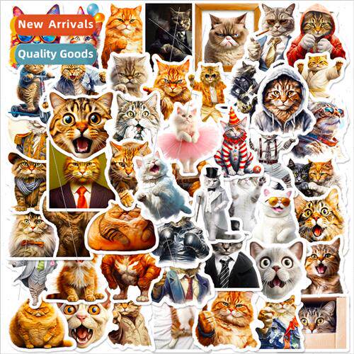 50 realistic cute kitten children cartoon stickers phone cas
