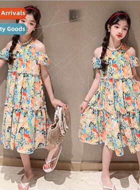 Childrens clothing 2023 new dress summer  strapless 适用eign