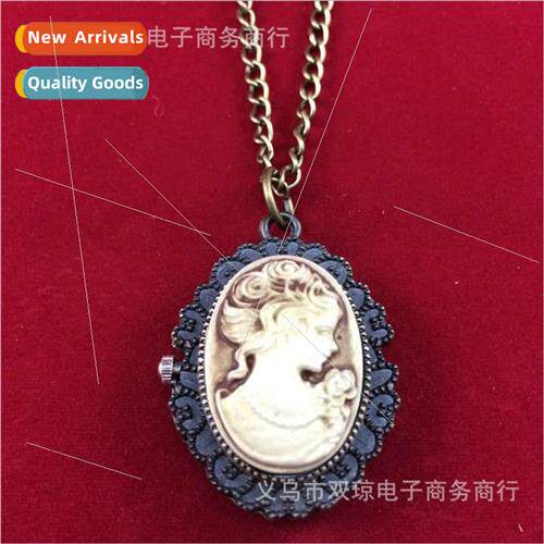 Vintage Vampire Diaries Catherines Beauty Head Pocket Watch