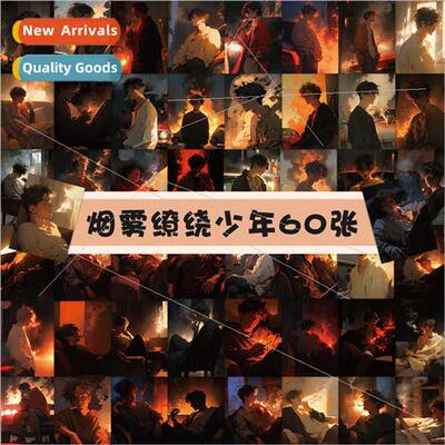 60 Smokey Teenager Stickers ins  ambient boys notebook bindi