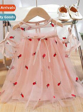 Girls Mesh Dress Summer 2022 ttle Girl Princess Dress Baby H