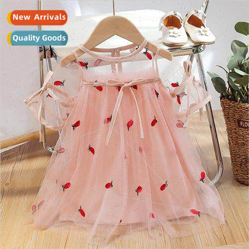 Girls Mesh Dress Summer 2022 ttle Girl Princess Dress Baby H