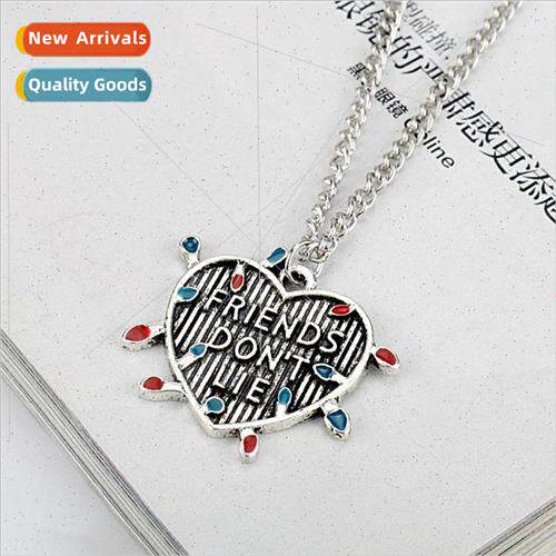FRIENDS Letter Pendant Old Friends Metal Necklace Vintage Ol