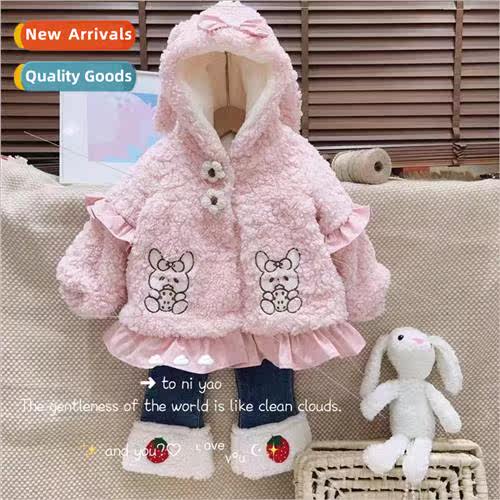 Childrens winter new baby thickened hooded jacket winter gir