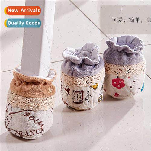 Thickened quilted noise reduction chair foot covers table an