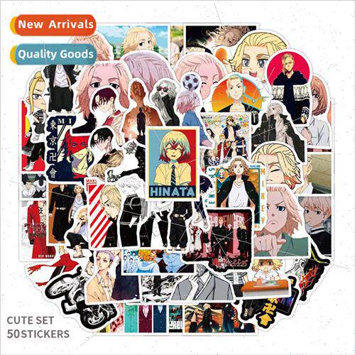 50 cartoon anime Tokyo Avengers graffiti stickers helmet bat