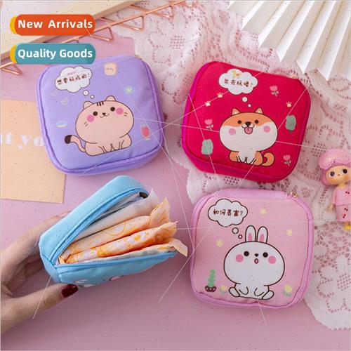 Ins  auntie towel sanitary napkin storage bag portable large