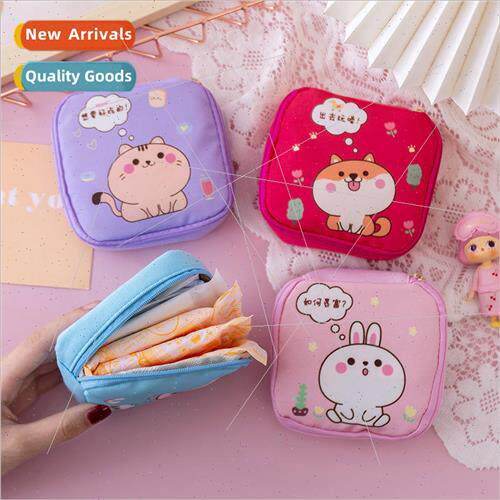 Ins  auntie towel sanitary napkin storage bag portable large