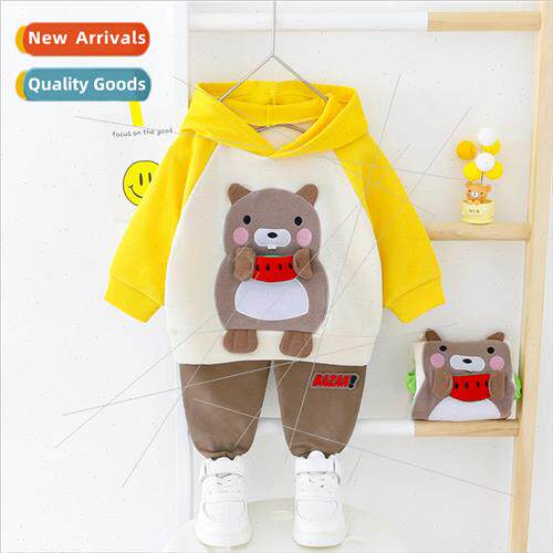 Boys and girls spring new children Korean hooded sweater pan