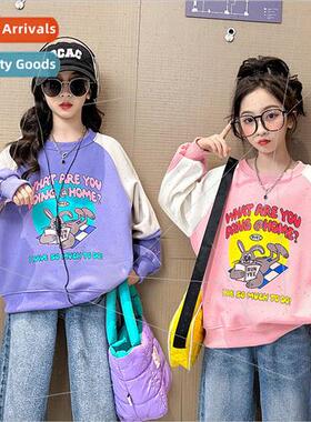 2023 new childrens clothing girls fashion sweater fall  midd