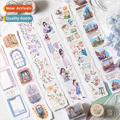 The meaning of travel series PET tape light retro girl handb