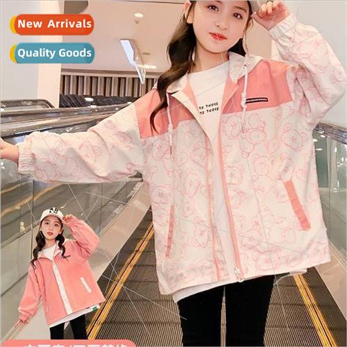 Girls fall jacket 2023 new 适用eign- childrens clothing chil